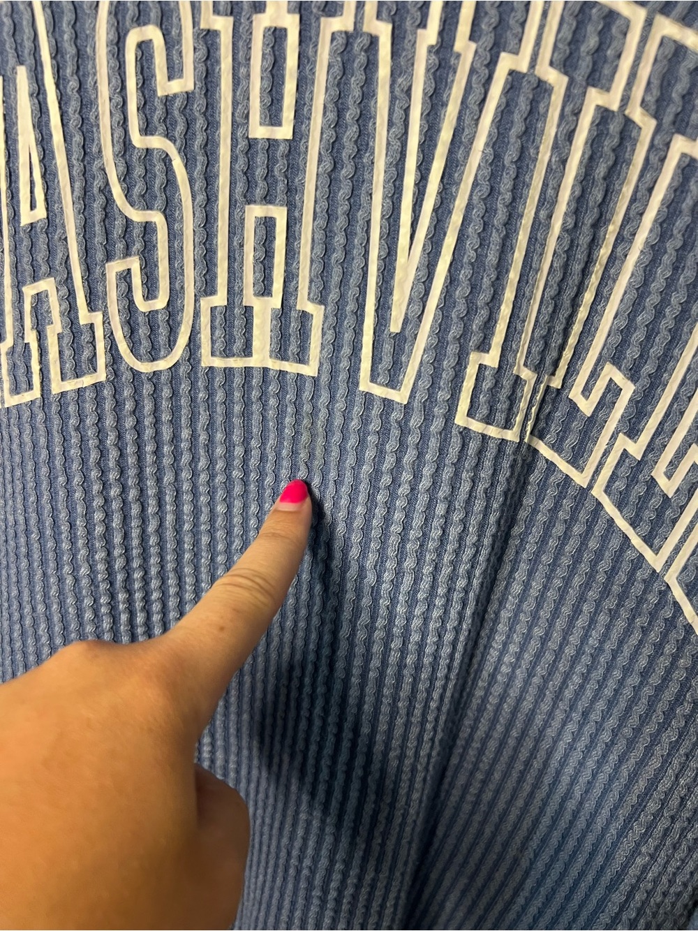 Nashville Cozy Waffle Knit Sweater - Blue - Picture 5 of 5